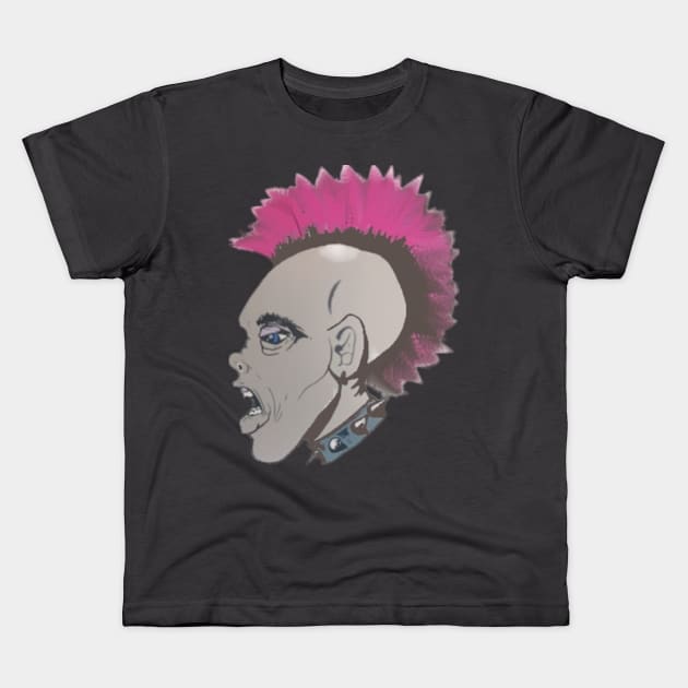 Punk Mohawk Kids T-Shirt by BigCandy540